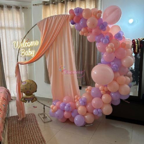 Welcome Baby Ring Balloon Decoration
