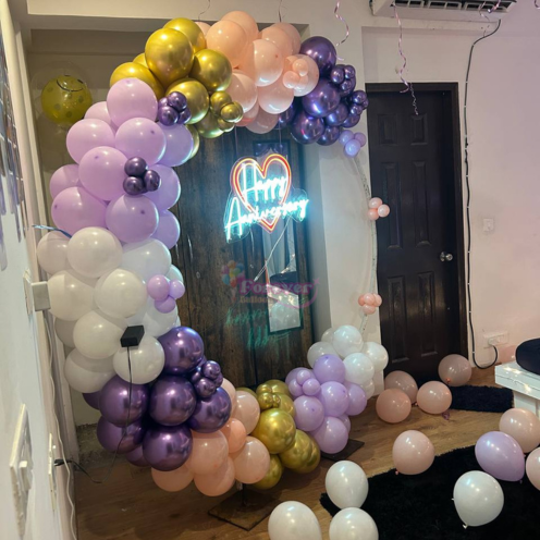 Multi Balloon Ring Anniversary Decor