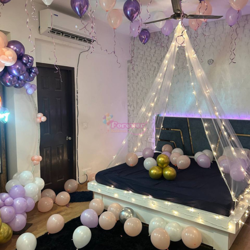Canopy Setup With Lights