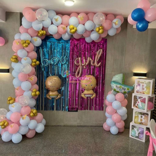 Welcome Baby Girl Balloon Decoration