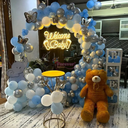 Welcome Baby Elephant Balloon Decoration
