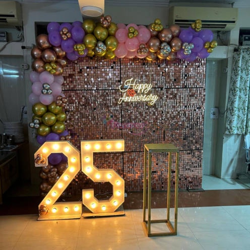 Happy Anniversary Backdrop Balloon Decor