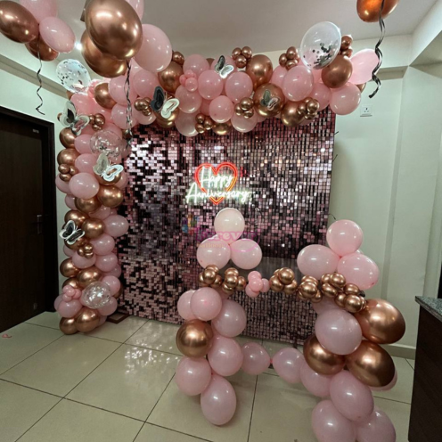 Pink Balloon Anniversary Balloon Decor